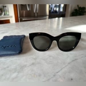 Le Specs Air Heart Sunglasses Black